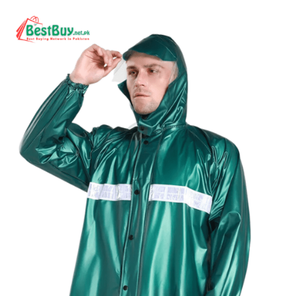 Rain suit-Green, Original PVC (China), Rain Jacket & Trouser,100% Water Proof, Barsati